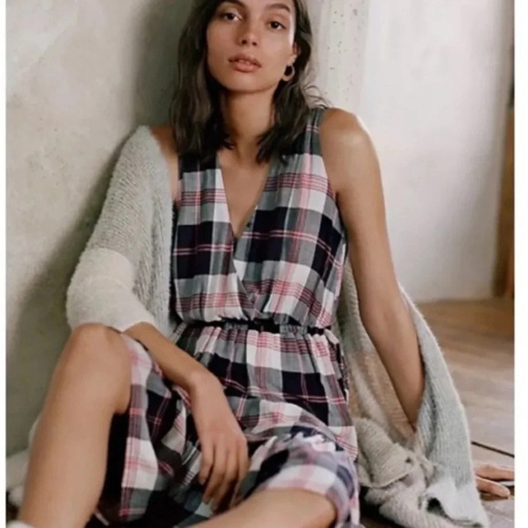 Anthropologie Isabella Sinclair Large plaid lined large dress - Picture 2 of 8